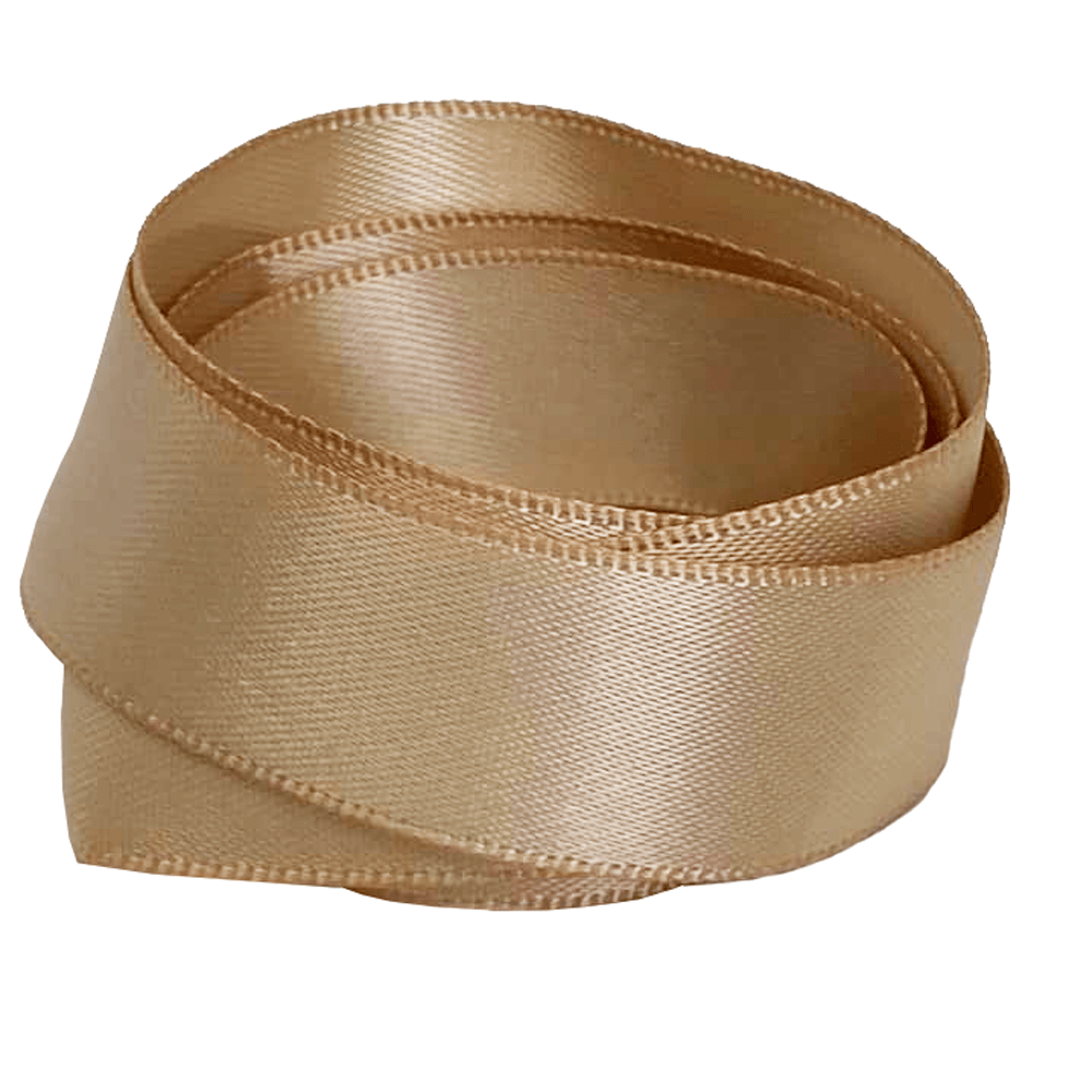 Wide flat golden beige satin laces