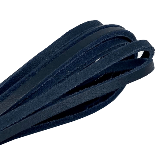Midnight blue leather laces