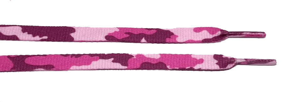 Pink army camouflage laces