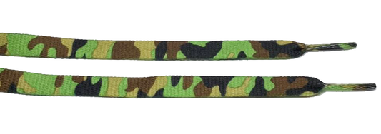 Pistachio green army camouflage laces