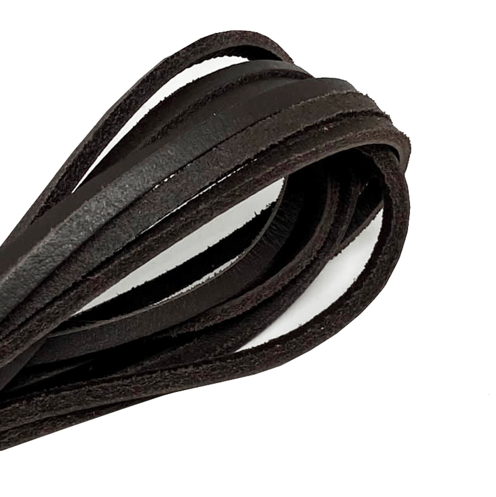 Lacets en cuir marron brun
