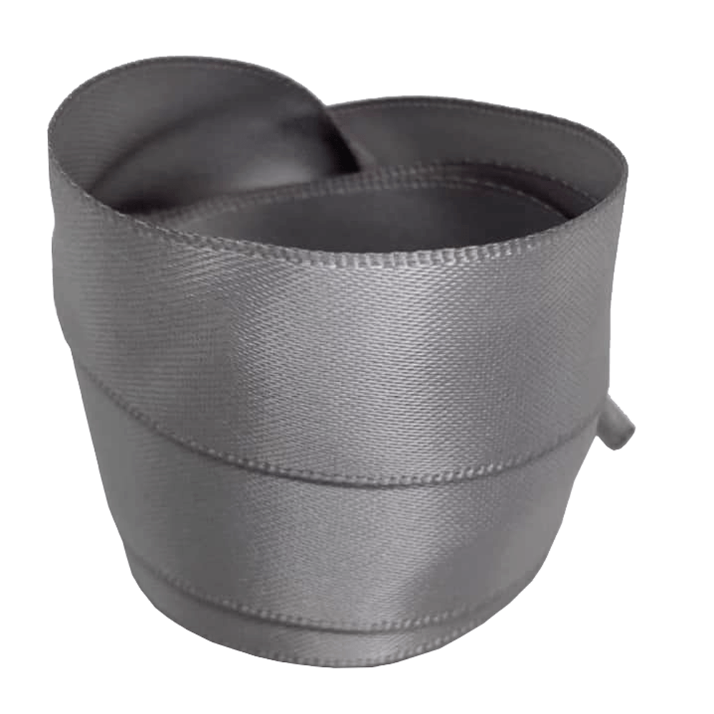 Wide silver satin laces