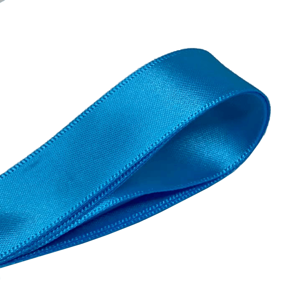 Lacets satins larges bleu céleste