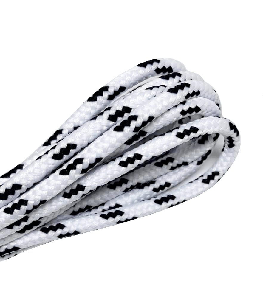 Black and white two-tone round laces
