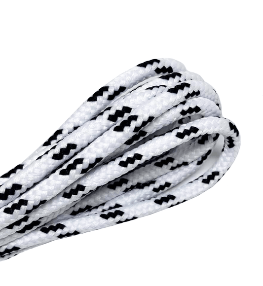 Black and white two-tone round laces