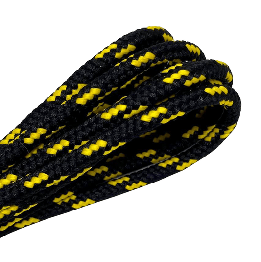 Black and yellow two-tone round laces