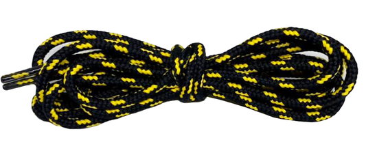 Black and yellow two-tone round laces