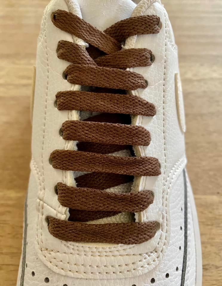 Chocolate brown flat laces Crazylace