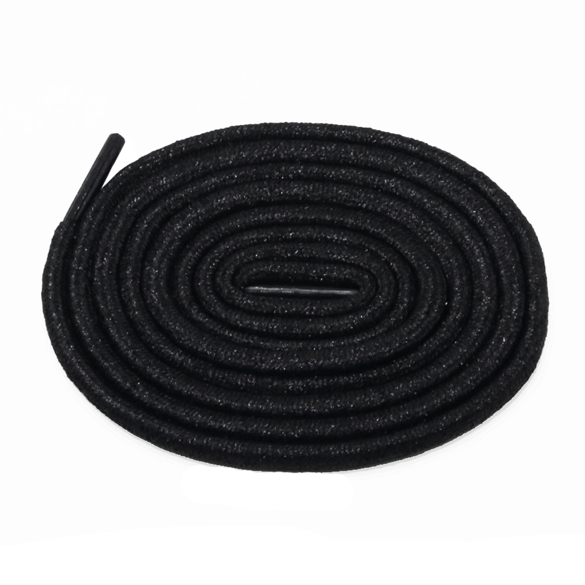 Deep black glittery Lurex round laces