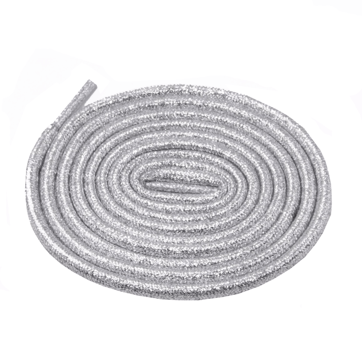 Silver glittery Lurex round laces