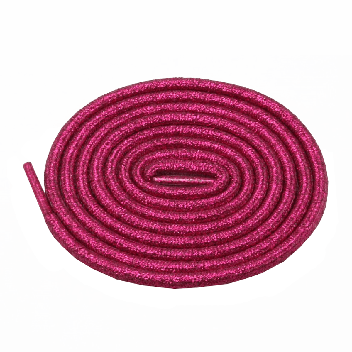 Lacets ronds rose fuchsia pailletés en Lurex
