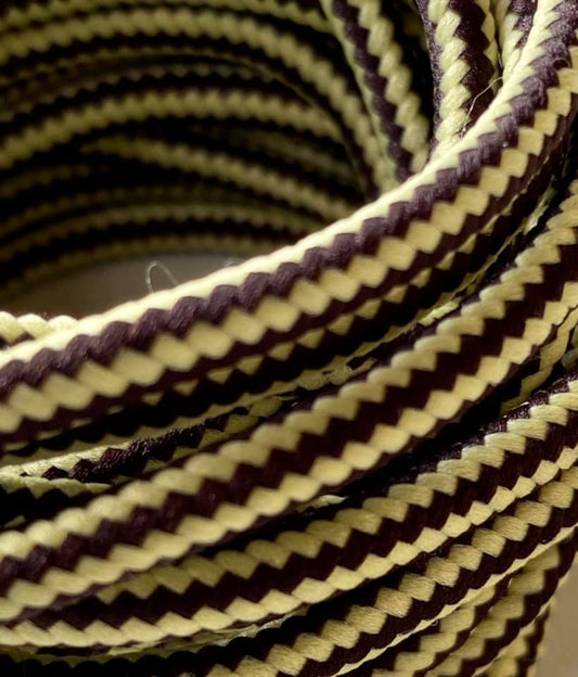 Light yellow and brown hiking boot laces