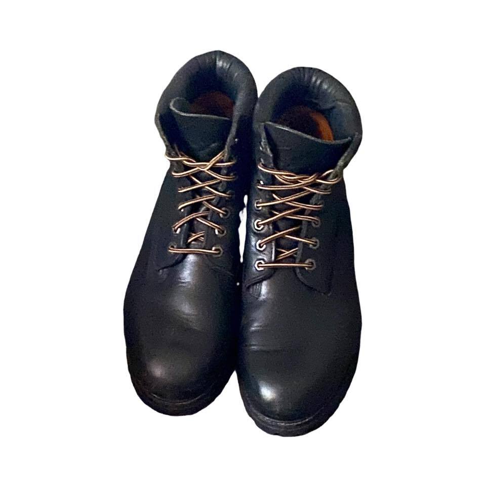 Copper and black hiking boot laces