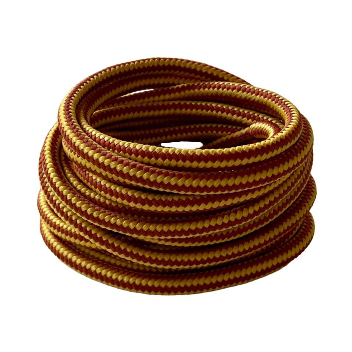 Brown and yellow hiking boot laces