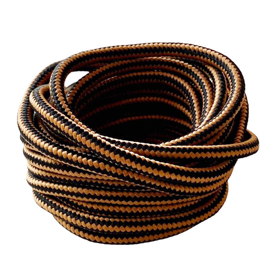 Copper and black hiking boot laces