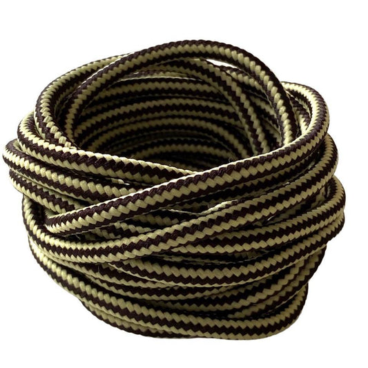 Light yellow and brown hiking boot laces