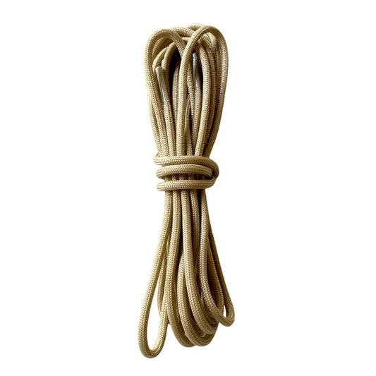 Lacets ronds beiges en parcorde 550 de type 3