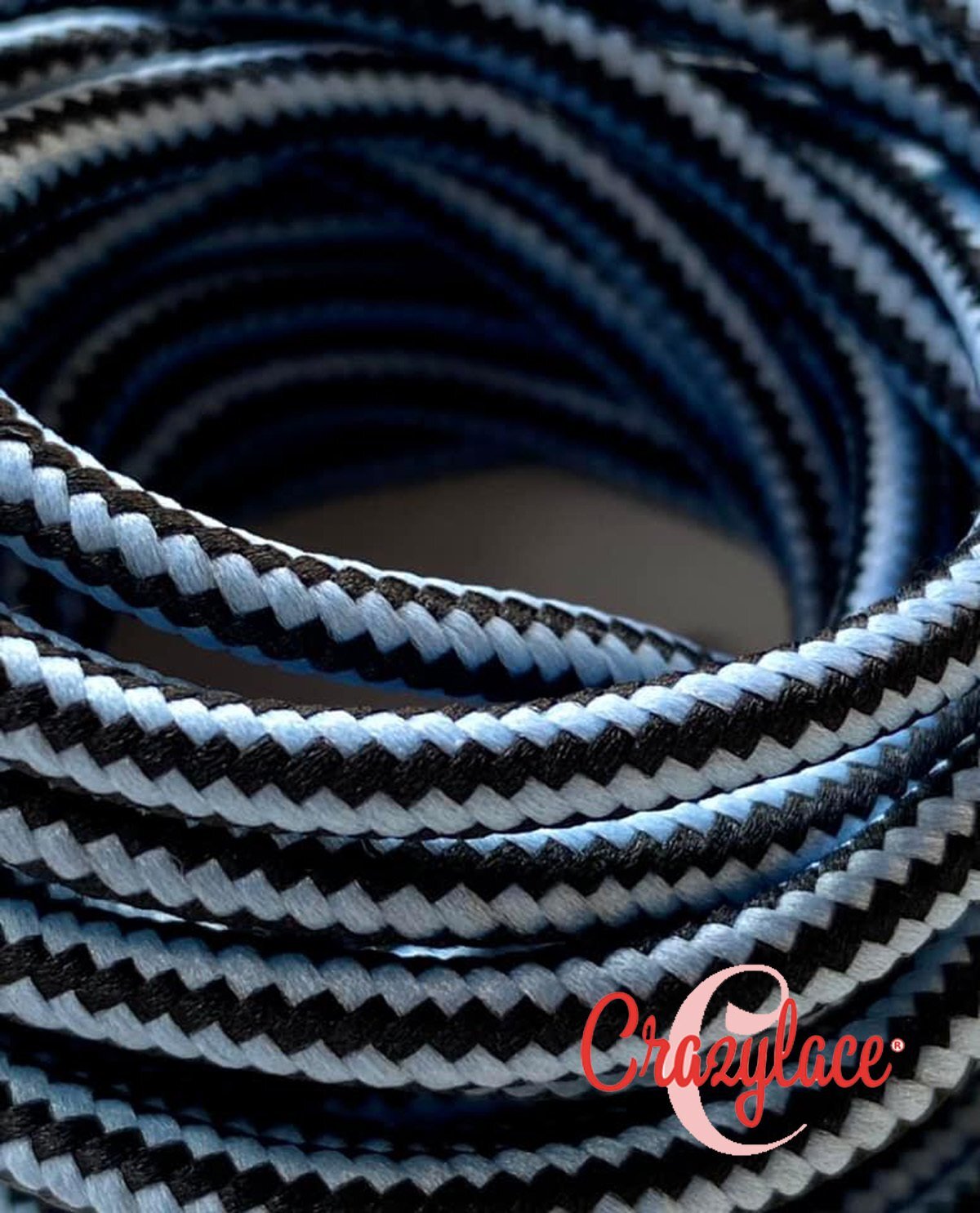Lacets chaussures de randonnée bleu ciel et noir