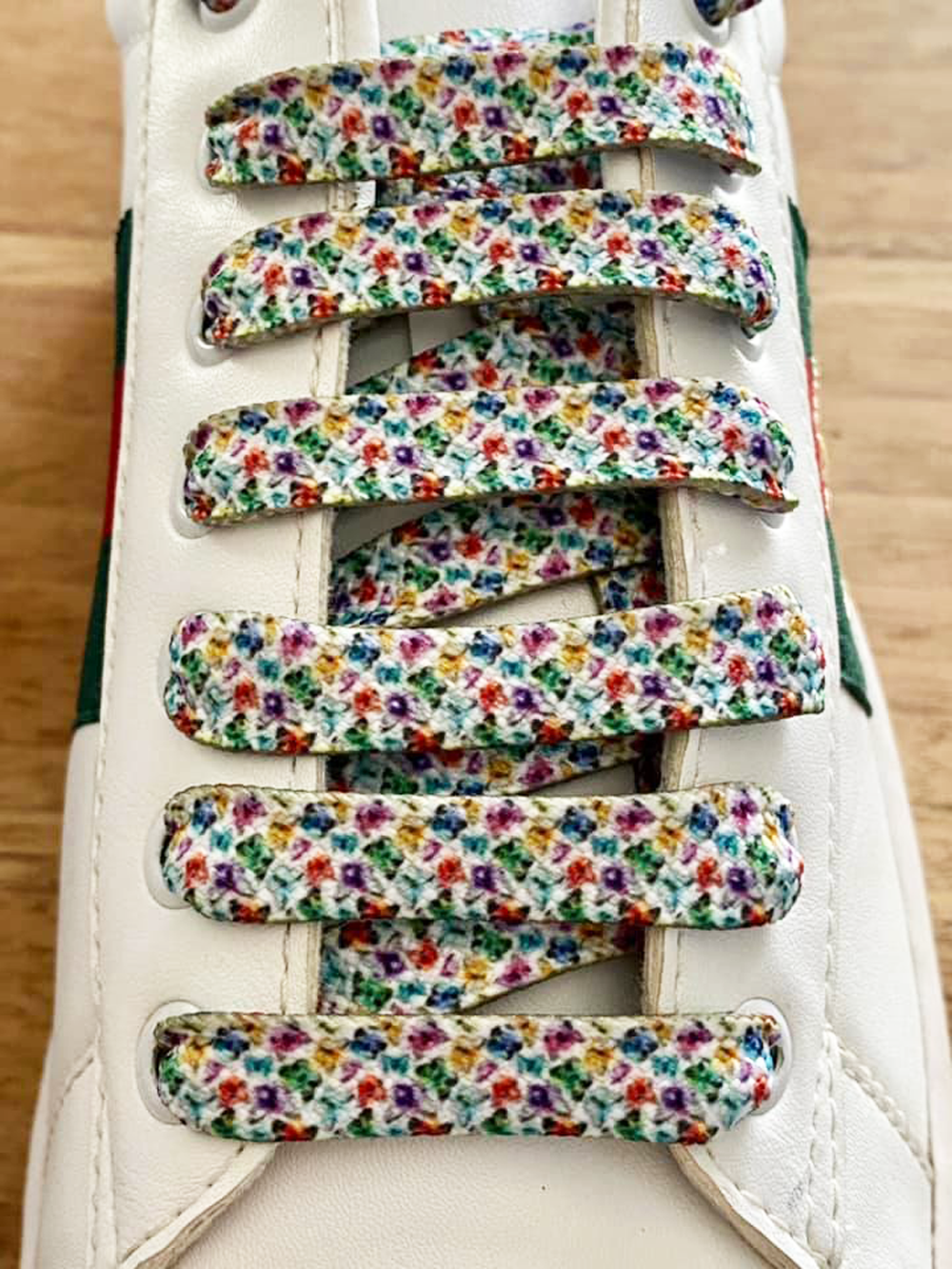 Lacets plats multicolore imprimés  L'envolent des Papillons