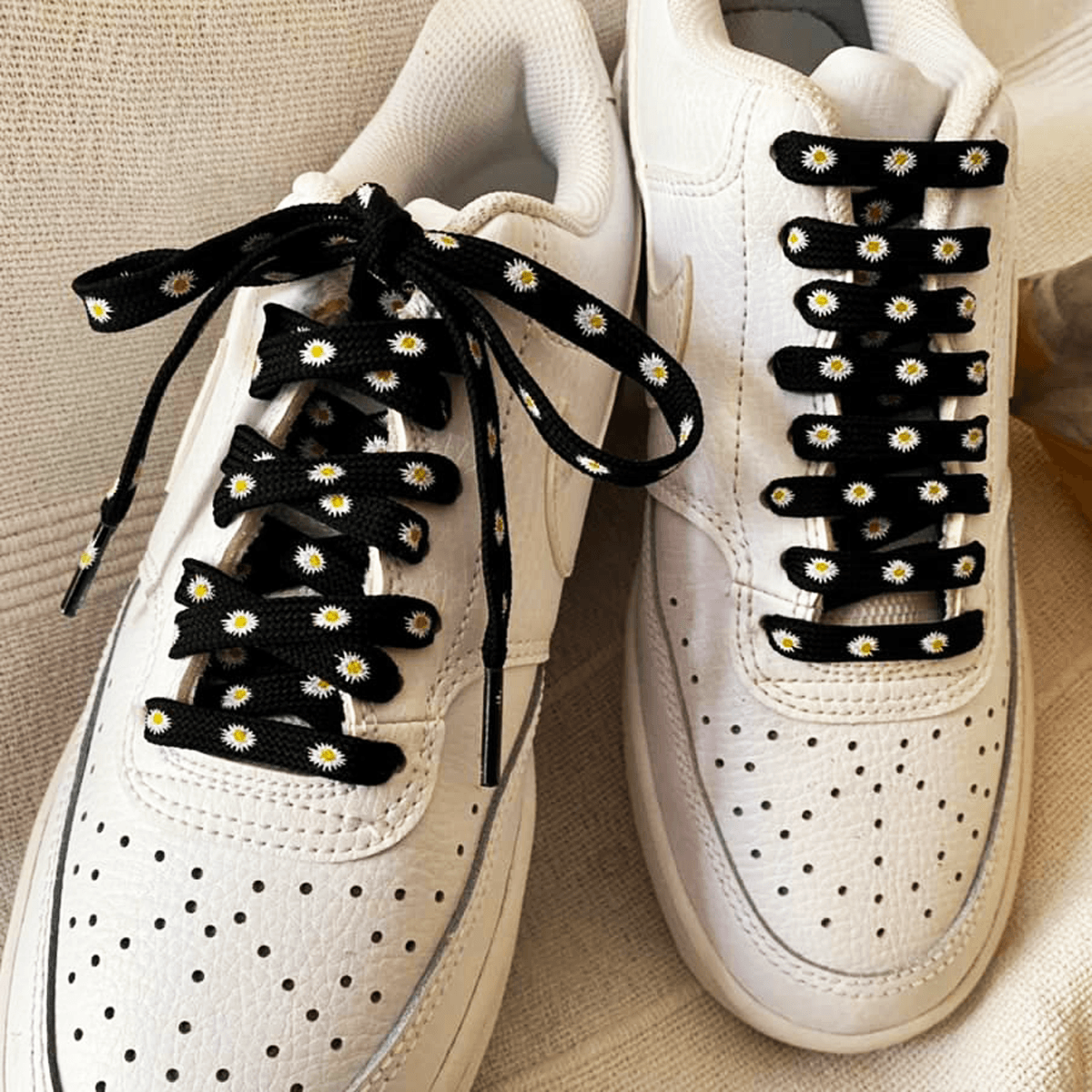 Lacets chaussures fleurs de Marguerite Crazylace