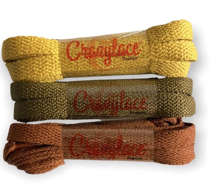 Pack of 3 pairs of Crazylace shoelaces - Autumn spice
