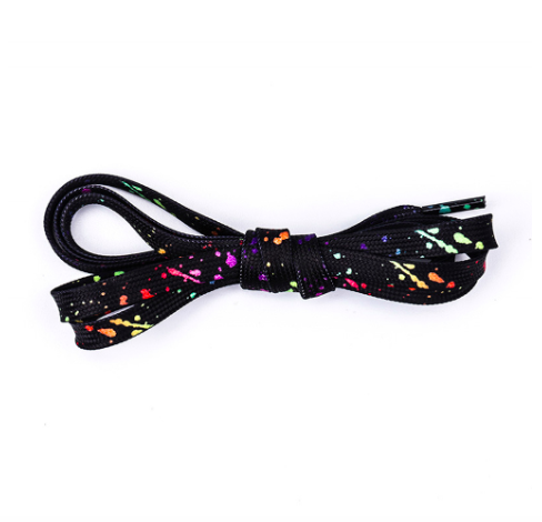 Multicolor street art laces in white or black