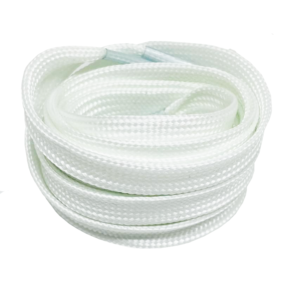 Lacets plats phosphorescent blanc