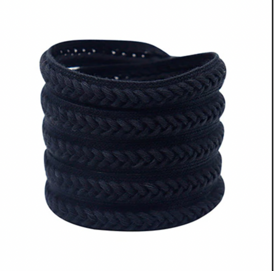 Lacets plats épis noir