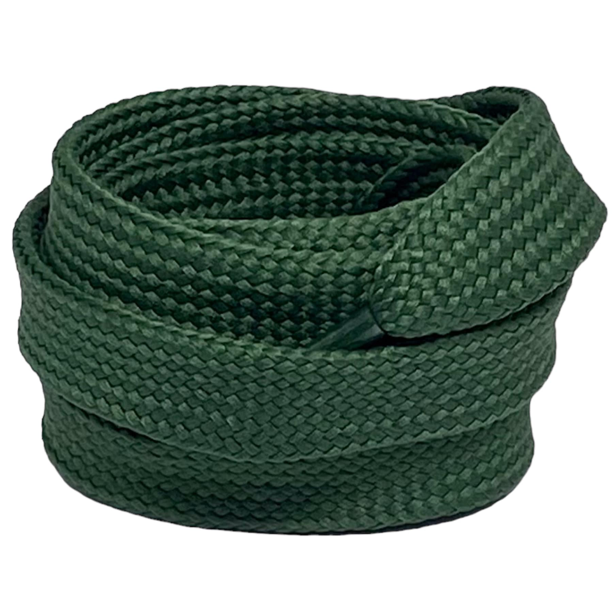 Lacets plats larges 1,8 cm vert forêt - Crazylace