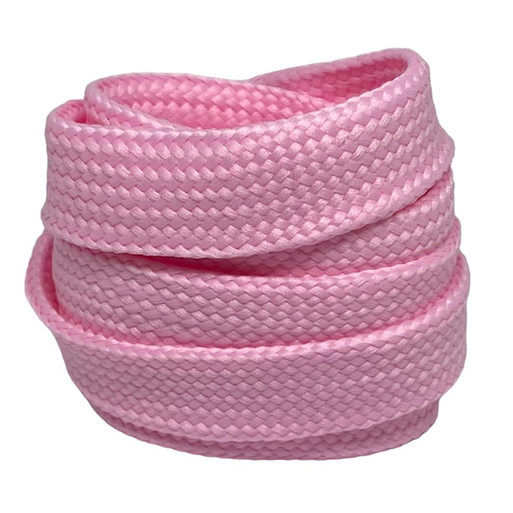 Wide flat bubblegum pink laces 1.8 cm - Crazylace
