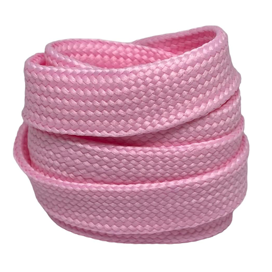 Wide flat bubblegum pink laces 1.8 cm - Crazylace