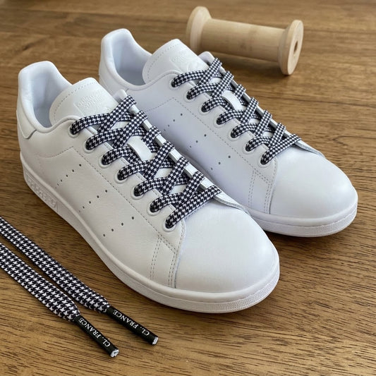 Lacets imprimé Pied-de-Poule noir et blanc - Édition Limitée