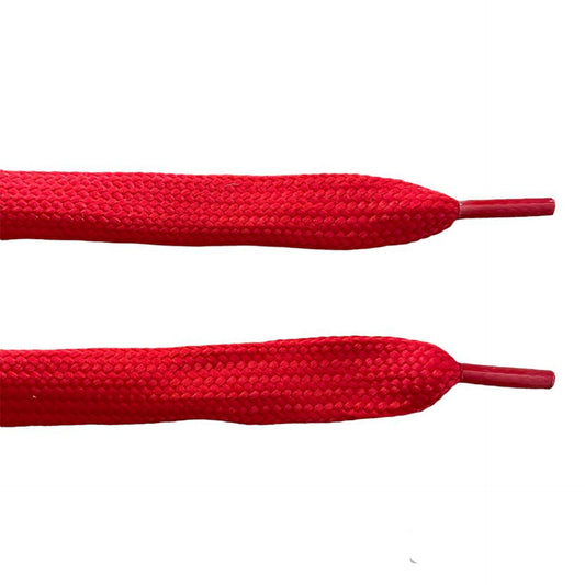 Poppy red wide flat laces 1.8cm - Crazylace