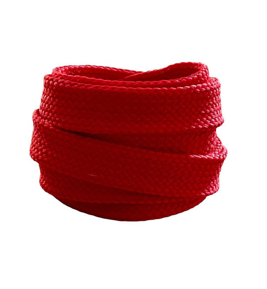 Poppy red wide flat laces 1.8cm - Crazylace