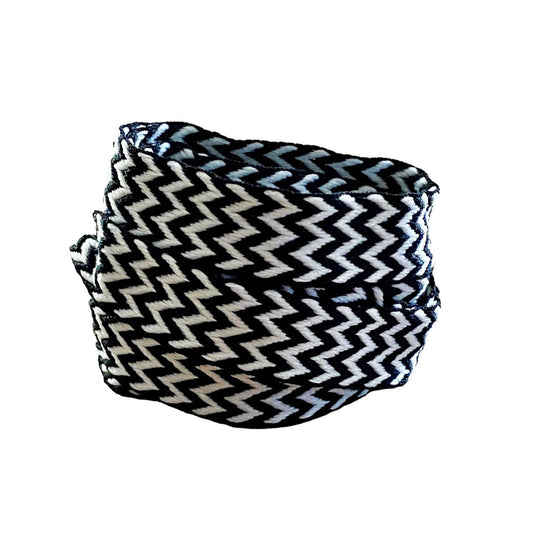 White and black Lanvin-style flat laces