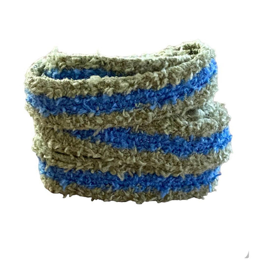 Lacets fluffy vert kaki et bleu royal pour sneakers
