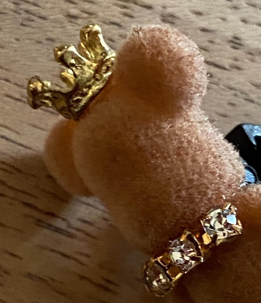 Cute animal velvet lace-up jewelry with rhinestones
