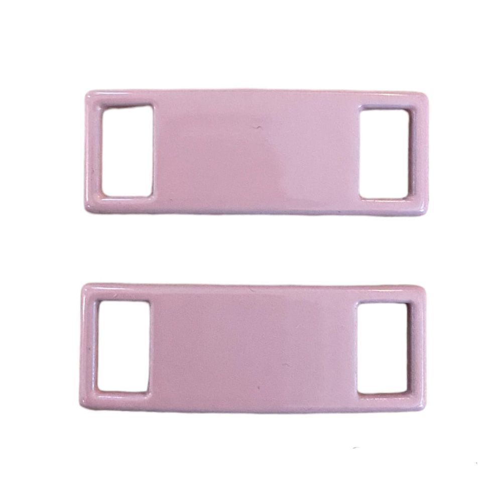 Set de plaque en métal rose dragée pour lacets chaussures