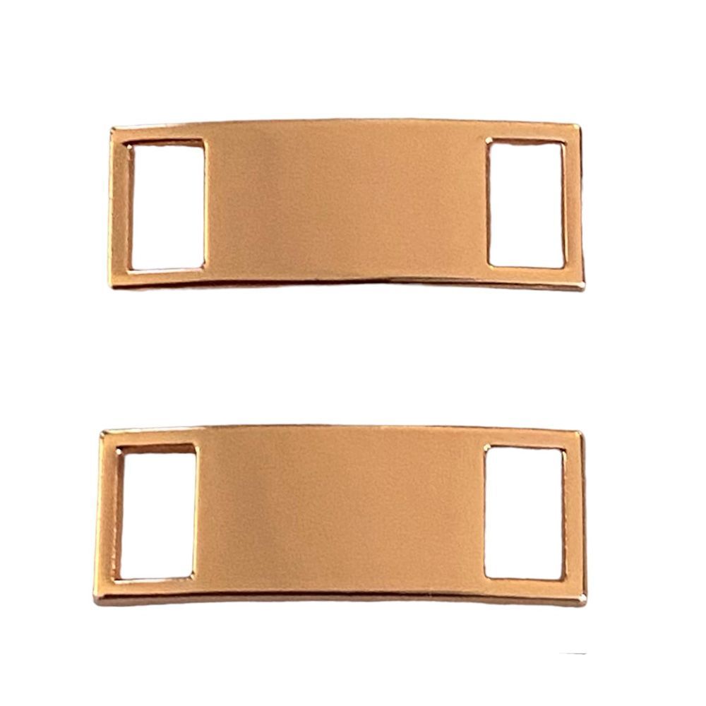 Set de plaque en métal or rosé pour lacets chaussures