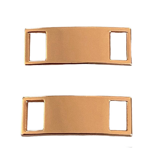 Set de plaque en métal or rosé pour lacets chaussures