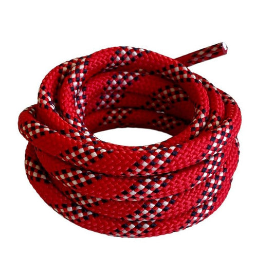Thick round two-tone laces madder red / midnight blue - New