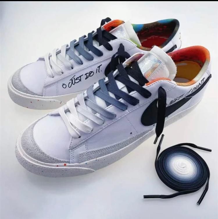 Lacets dégradés noir charbon - Tie and dye Crazylace