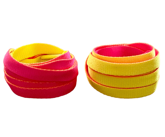 Pink and yellow macaron Lace-pop laces