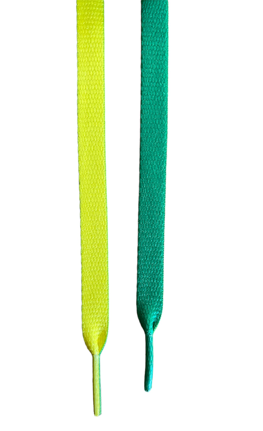 Green and yellow pep's lace-pop laces