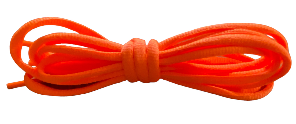 Lacets ovales orange fluo sport