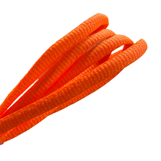 Lacets ovales orange fluo sport