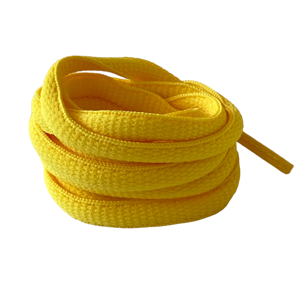 Lacets ovales jaune bouton d'or sport