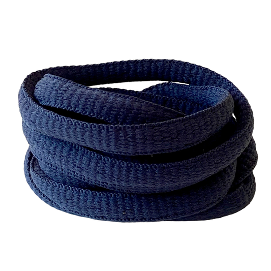 Lacets ovales bleu marine sport