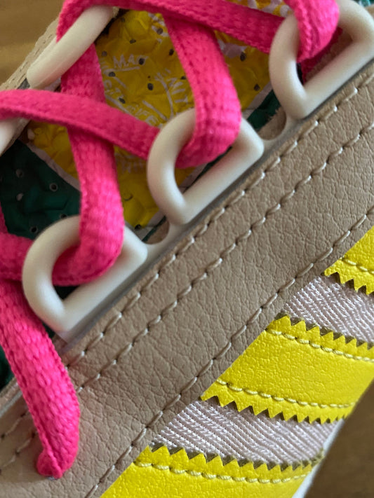Lacets ovales rose fluo sport