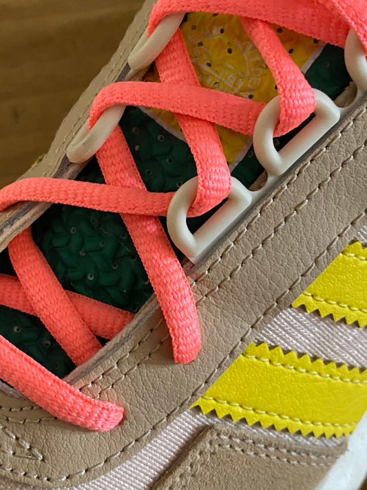 Lacets ovales rose saumon sport